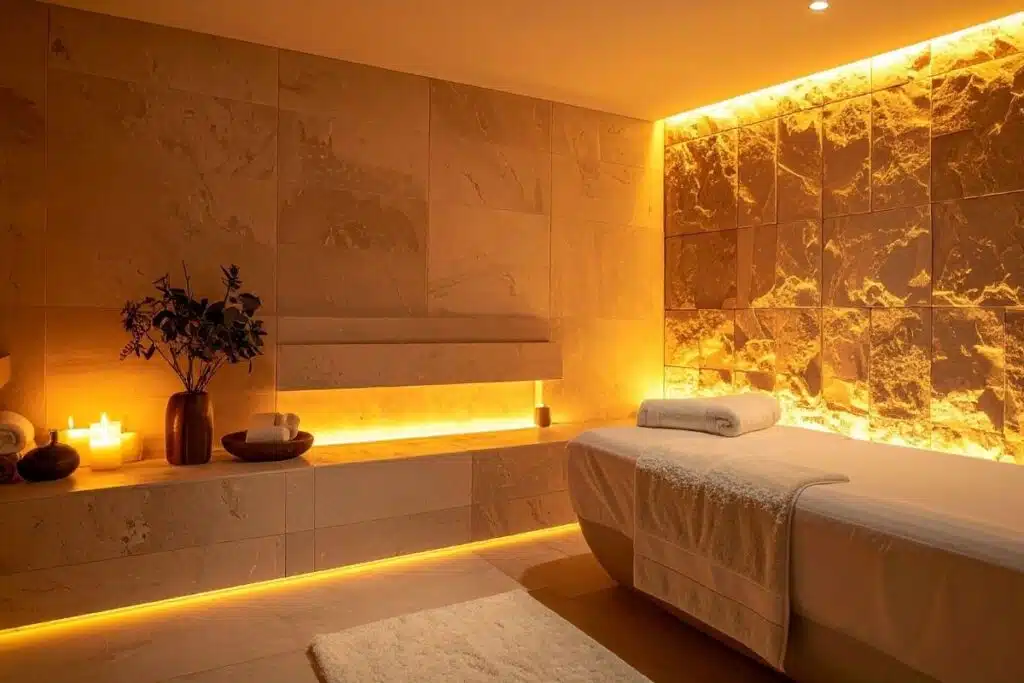 calm modern spa room